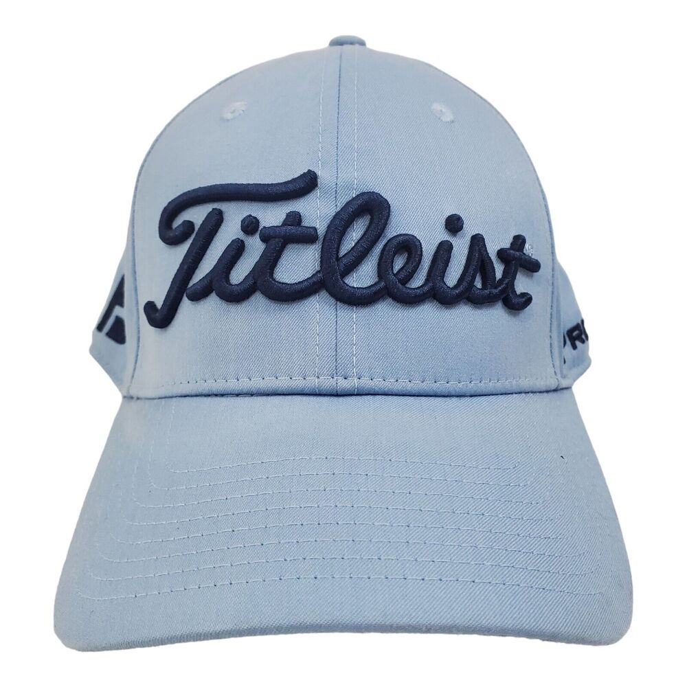 TITLEIST Hat Adult M/L Lite Blue PRO V1 FOOTJOY Spell Out Golf Golfer Fitted